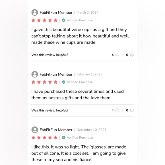 NIB Set of 4 Silicone Wine Glasses with Travel Bag SILLI GOOSE - Picture 15 of 16